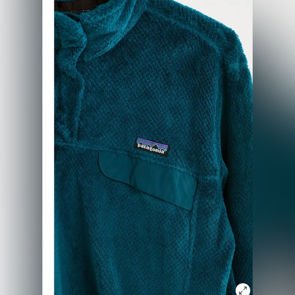 Vintage Patagonia Dark Teal Fleece Sweatshirt - Picture 2 of 4